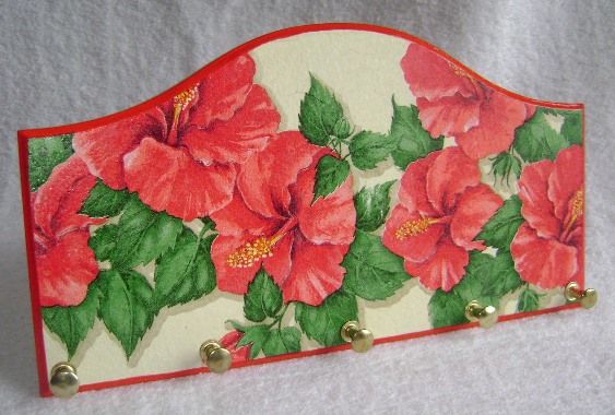Porta Chaves M (Flores Vermelhas)