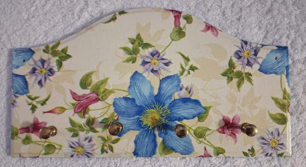 Porta Chaves M - Floral Azul 02