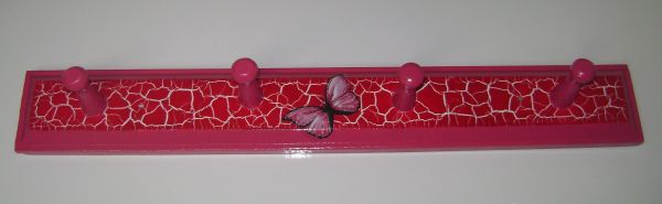 Cabideiro 4 Pinos (Craquele Pink)