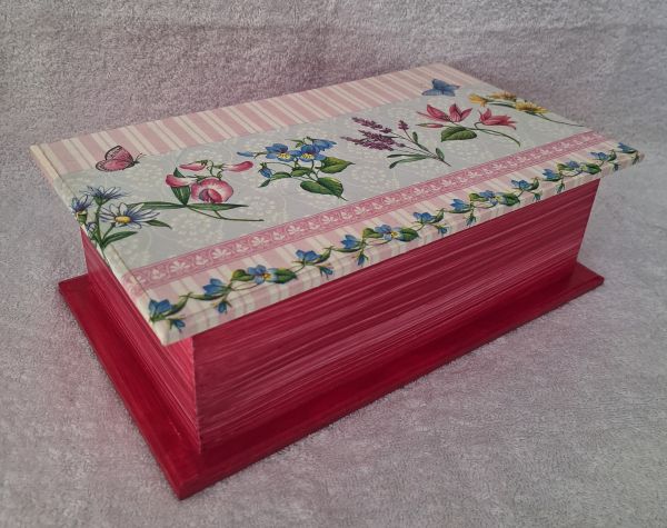 Caixa Turca Média (Pátina Pink/Floral)